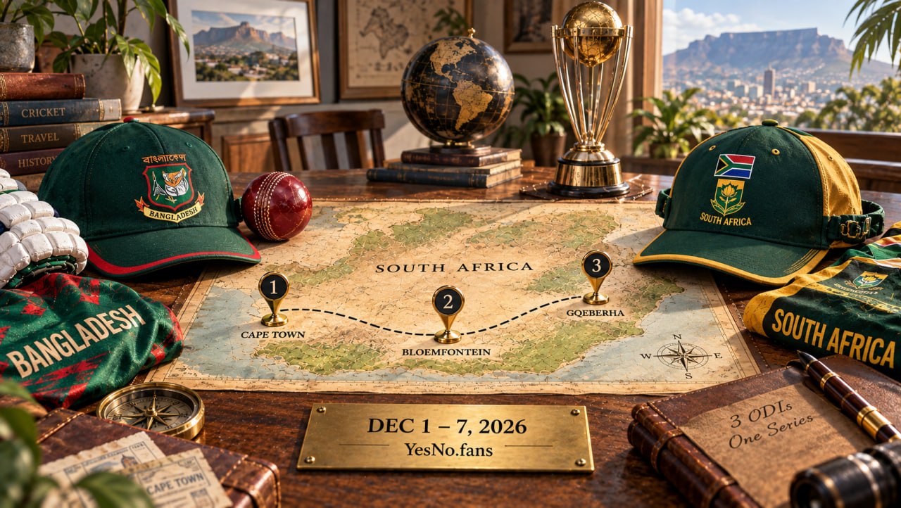 Will Bangladesh win the three-match ODI series in South Africa (December 1-7, 2026)?