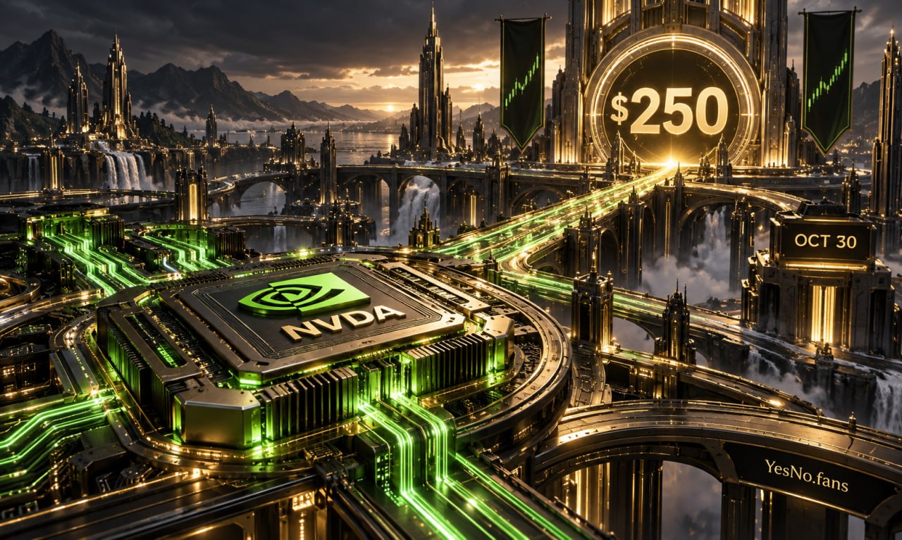 Will Nvidia (NVDA) close at $250 or above by October 30, 2026?
