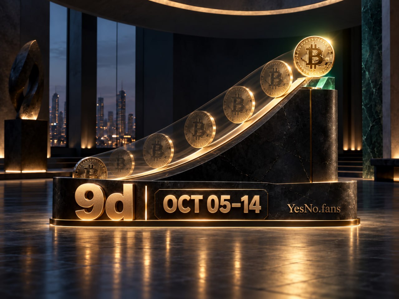 Will Bitcoin be up from October 5 to October 14?